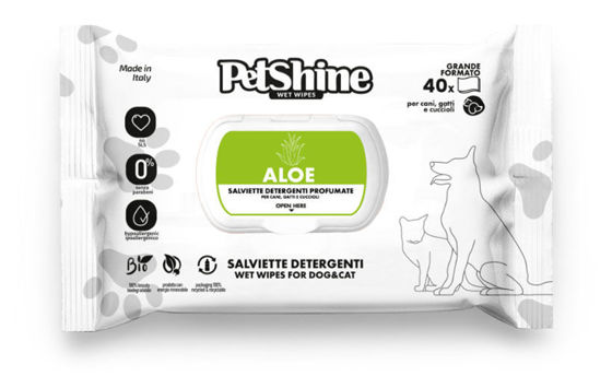 Εικόνα της PetShine Υγρά Μαντηλάκια Aloe Vera