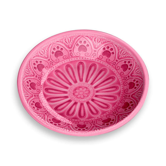 Εικόνα της TarHong Saucer Paw Print Medallion Pink 177ml