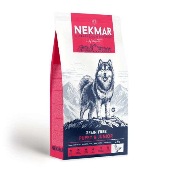 Εικόνα της Nekmar Puppy & Junior Grain Free Πάπια & Κοτόπουλο 2kg