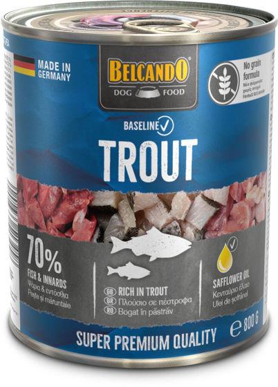 Εικόνα της Belcando Baseline Υγρή Τροφή Σκύλου Trout 800gr