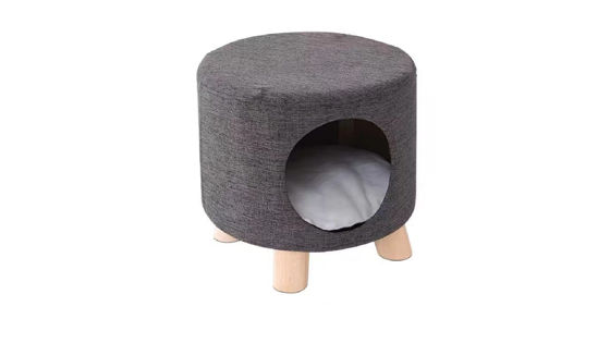 Εικόνα της Ikaros Pet Σπιτάκι - Changing Shoe Stool Ανθρακί  (35x35x32cm)