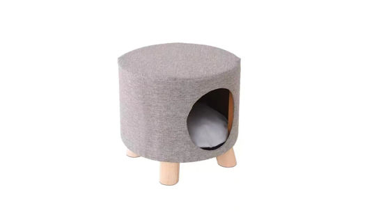 Εικόνα της Ikaros Pet Σπιτάκι - Changing Shoe Stool Γκρι Ανοιχτό  (35x35x32cm)