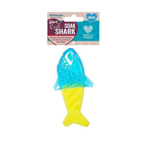 Εικόνα της Rosewood Παιχνίδι Σκύλου Chillax Cool Soak Shark (9x18x4cm)