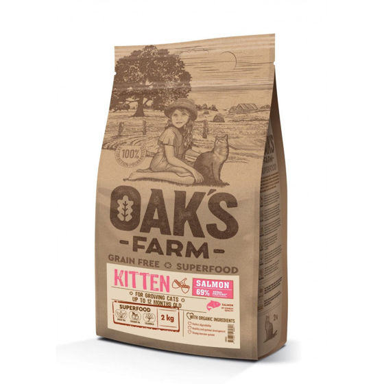 Εικόνα της Oak`s  Farm Grain Free Kitten Salmon 400gr