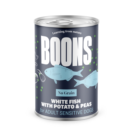 Εικόνα της Boons Adult Sensitive White Fish 400gr (6x400gr)
